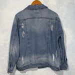 Ci Sono Denim Blue Jean Ripped Distressed Trucker Jacket Size 1X Photo 8