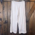 4Sienna Side Button Wide Leg Pants White Photo 1