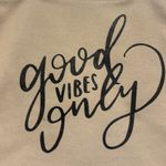 NWOT Good Vibes Only Tan Tote Bag Photo 1