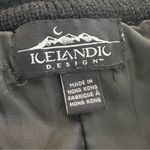 Vintage 2001 Icelandic Design 100% Wool Women's Blue Patterned Sweater Jacket Size L Photo 5