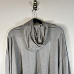 Athleta  Hoodie Women's Large Heathered Grey Drawstring Cropped Pullover Athletic Photo 7