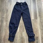 We Wore What NWT  Paper Bag Buckle Canal Denim Jeans Danielle Bernstein Size 28 Photo 3