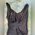 MiracleSuit Vintage 90s gathered deep v slimming one piece swimsuit, size 12 Photo 6