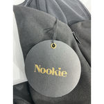 Nookie Womans  Honey Gown Maxi Small Black Strapless Scuba Crape Front Slit NWT Photo 3