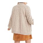 Madewell  Bubble-Sleeve Cableknit Cardigan Sweater size small chunky with pockets Photo 1