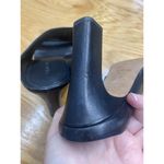 Vince  Vero Cuoio Quinn Women 11M Black Leather Slip-On Open Toe Block Heel Mules Photo 6