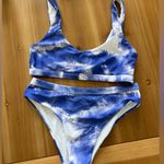 Romwe Blue and White Tie-Dye Bikini Photo 0