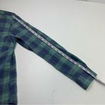 UnTuckIt Teal Green Blue Plaid Long Sleeve Button Front Shirt Womens Size 10 Photo 6