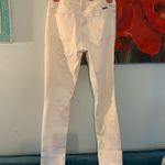 KANCAN Womens Skinny Jeans Size 11/29 Distressed Double Fray White Mid Rise Photo 1