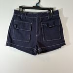 Forever 21 Navy Blue Utility Shorts Patch Pockets Contrasting Stitching Size L Photo 1