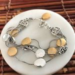 Brighton  Gold and Silver Disc Bracelet Photo 1