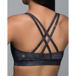 Lululemon Energy Sports Bra Criss Cross Back Yoga Sequin Snake Slate Black 4 Photo 1
