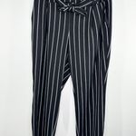 Violet & Roses Black White Striped Belted Tie Waist Pants Women's Size 10 Photo 7