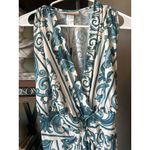 ADRIANA DEGREAS Hera Mini Dress Blue Womens Size Small Photo 5