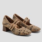 Vivaia Melody Pro Mary Jane Heels Arch Support Knit Comfort Snake Print 10 Brown Photo 2