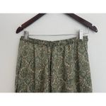 ZARA Women's Medium Paisley Maxi Skirt Green Elastic Waist Flowy Boho Lagenlook Photo 5