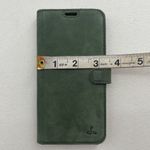 SNAKEHIVE Green Suede Leather Wallet 12 Pro Max Apple iPhone Case ID Card Holder Photo 12