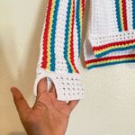 Solid & Striped  The Lola Pullover Crochet Long Sleeved Split Cuffs Photo 6