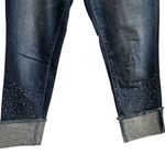 Soho Women's Curvy Boyfriend Jeans Size 10 Blue Distressed Denim Cuffs Photo 2