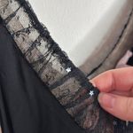 Rebecca Taylor  black Maxi Dress Scoop neck Sleeveless sequin Star detail size 6 Photo 8