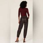 Hugo Boss Burgundy Brown Maroon Faux Leather Joggers size 2 Photo 6
