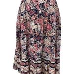 Vintage Prairie 1970's Cottagecore Floral Full Midi Skirt Medium Photo 0