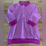 Nike ‎ GOLF Women’s Short Sleeve Polo Pink Fuchsia Tour Premium Dri-Fit Medium Photo 2