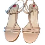 Jessica Simpson  Women’s Patent Strappy Cork Wedges Tan Size 10 NWOT 5” Heel Photo 1