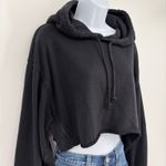 TNA Aritzia Airyaf Women Fleece Crop Hoodie Black Size 2 XS Boxy Sweatshirt Photo 2