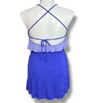 Joe Boxer Womens Sundress Flounce Bodice Mini Short Length Strappy Back Blue Lar Photo 4