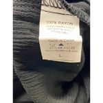 Hayden Women's L Tassle Fringe Trim Wide Leg Pallazo Pants Black Cream Boho New Photo 4