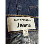 Reformation Lydia Blue Dark Wash High Waisted Mini Denim Jean Skirt Size 26 Photo 3