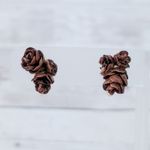 Vintage Screw Back Earrings Brown Natural Vibes Boho Photo 9