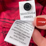 Foxcroft  Wrinkle Free Shaped Fit Button Down Shirt Women's Size 14 Red Plaid Photo 6