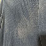 Wonderly  Navy Blue Cardigan Sz M sweater open Longline Duster Cotton Photo 6