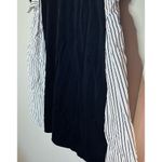 Slate + Willow Maternity Navy Stripe Crepe Pleated Back Shift Dress Size Large Photo 8