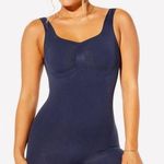 YITTY  Nearly Naked Shaping Mid Thigh Bodysuit navy blue size M/L. New with tags Photo 0