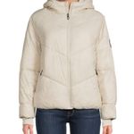 Spyder hooded puffer coat- size M in beige Photo 0