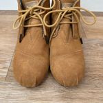Toms Women’s Brown Lace Up Wedge Ankle Booties Photo 5