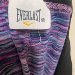 Everlast  Womens Cropped Leggings 2XL Waist 40” 42” Striped Green Pink Blue Photo 4