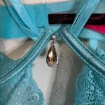 Seven til Midnight Teal Lace Babydoll Teddy Garter Straps Jewel Detail 3X/4X Blue Size undefined Photo 2