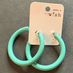 Wish NEW  Turquoise Hoop Earrings Photo 0