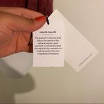 7 For All Mankind Puff shoulder long sleeve top burgundy & white Medium π Photo 3