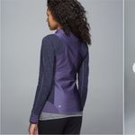 Lululemon Renewed Jacket Purple Herringbone Full Zip | Size 4 Photo 1