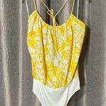 Free People  Liza Bodysuit in Ivory Combo Halter Photo 7