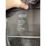 Girlfriend Collective  Sherpa Pullover Women Medium Grey‎ Crop Quarter Zip Photo 3
