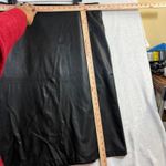 The Drop Manon 2X Faux Leather Midi Skirt Black Wrap Tied Goth Sexy Edgy Party Photo 8