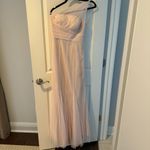 Monique Lhuillier Bridesmaids Fallen Rose Petal Gown Pink One Shoulder Maxi | 2 Photo 2