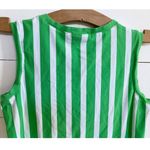 Susan Graver Weekend Green and White Asymmetrical Striped Tank Top S Photo 5