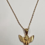 Gold cherub angel necklace non tarnish Photo 0